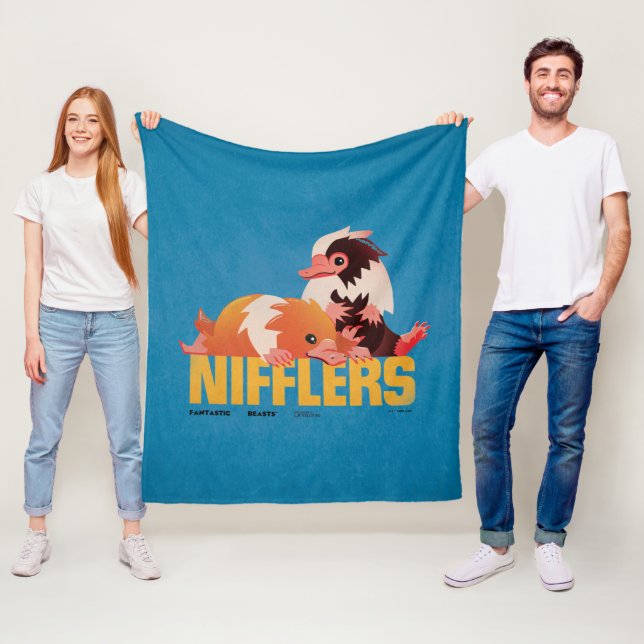 Nifflers Vintage Graphic Fleece Blanket (In Situ)