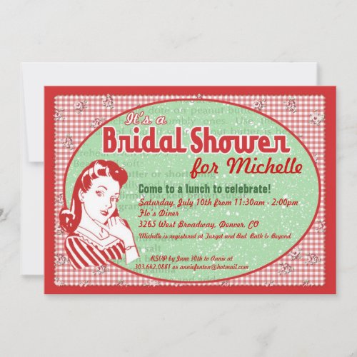 Nifty 50's Bridal Shower Invitation