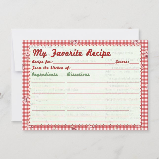 Nifty 50's Recipe Card (Front)