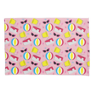Nifty fifties - beach party pillow case