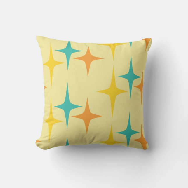 Nifty fifties - large triple starburst pillow (Front)