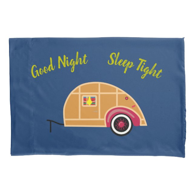 Nifty Fifties Retro Campers II Kid's Pillow Case (Front)
