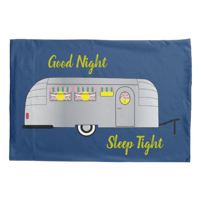 Nifty Fifties Retro Campers III Kid's Pillow Case (Back)