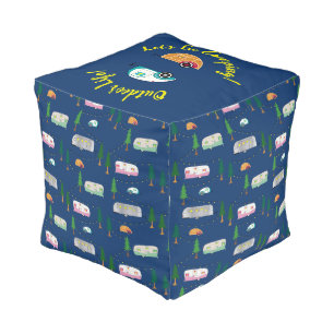 Nifty Fifties Retro Campers Pouf