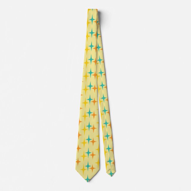 Nifty Fifties Triple Star Burst Neck Tie (Front)