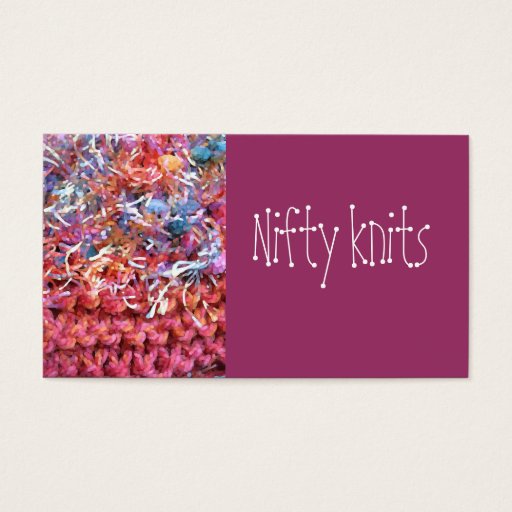 Customizable Nifty knits business cards