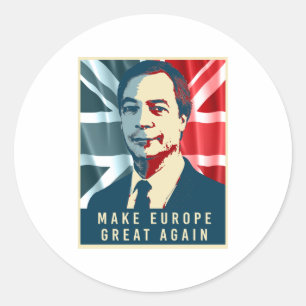Nigel Farage - Make Europe Great Again - -  Classic Round Sticker