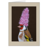 Nigel the European goldfinch card (Front)