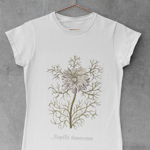 Nigella Damascena Vintage Botanical Flower T-Shirt