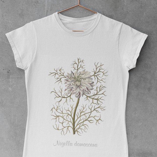 Nigella Damascena Vintage Botanical Flower T-Shirt (Creator Uploaded)