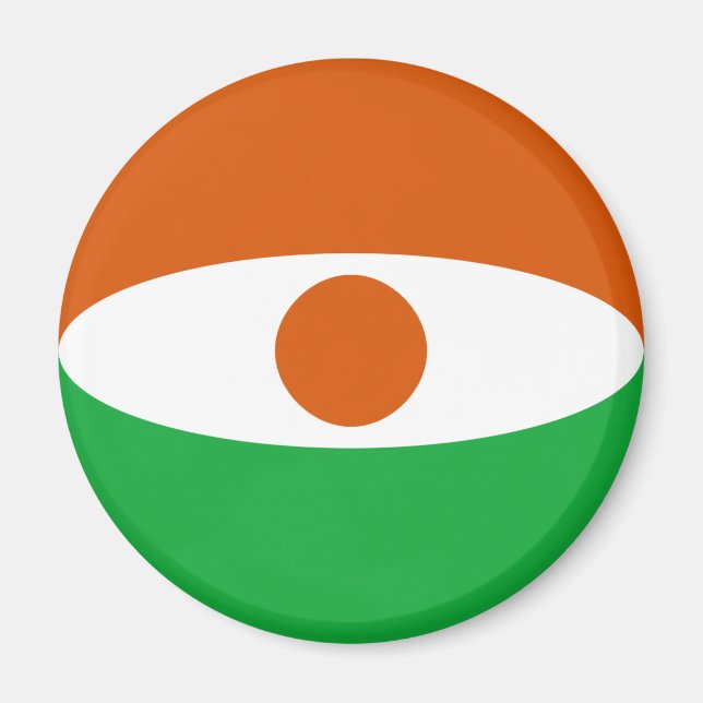 Niger Fisheye Flag Magnet (Front)