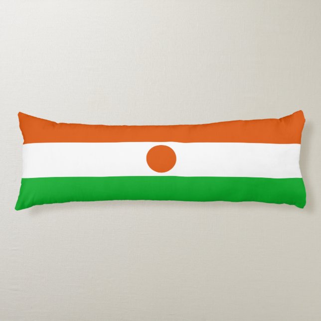 Niger Flag Body Pillow (Front)