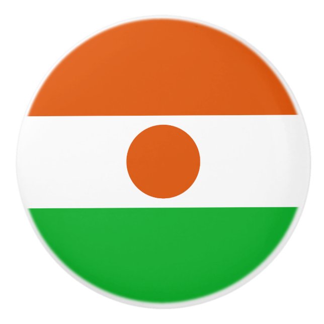 Niger Flag Ceramic Knob (Front)