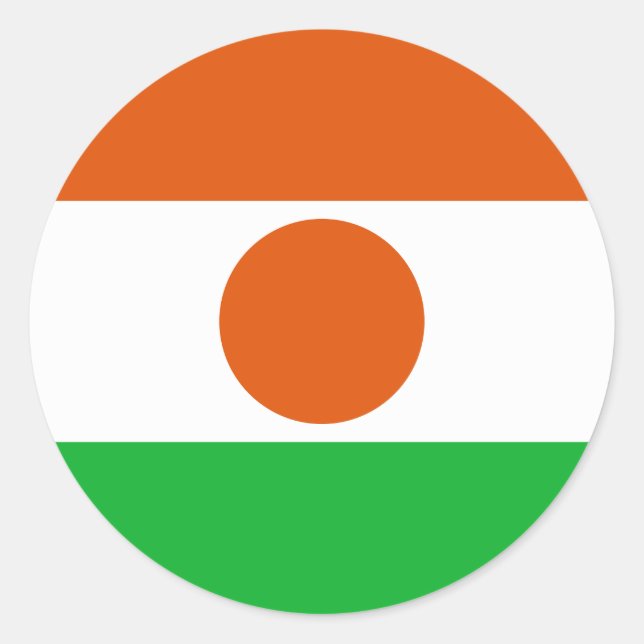 Niger Flag Classic Round Sticker (Front)