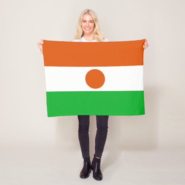 Niger Flag Fleece Blanket (In Situ)