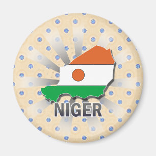 Niger Flag Map 2.0 Magnet