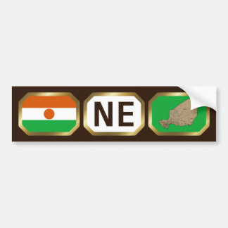 Niger Flag Map Code Bumper Sticker