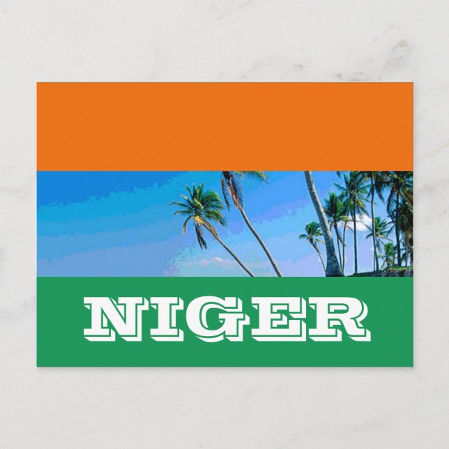 Niger flag postcard (Front)