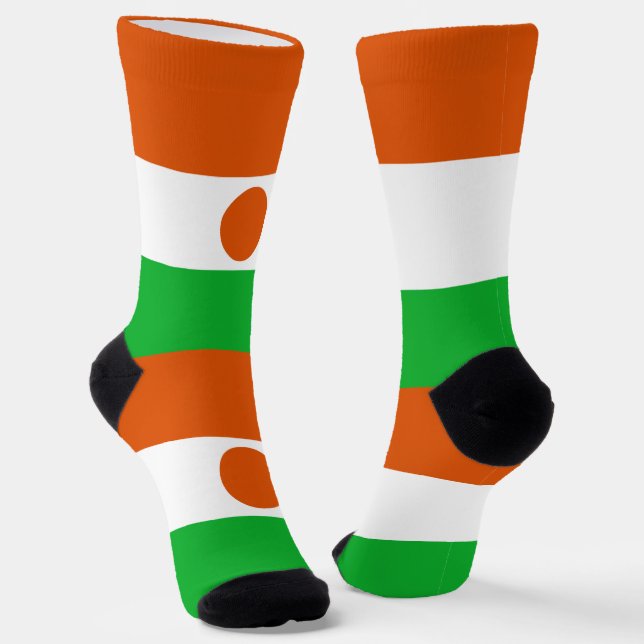 Niger Flag Socks (Angled)