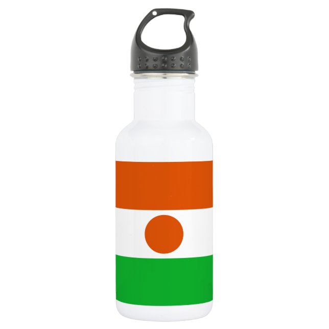 Niger Flag Stainless Steel Water Bottle (Front)