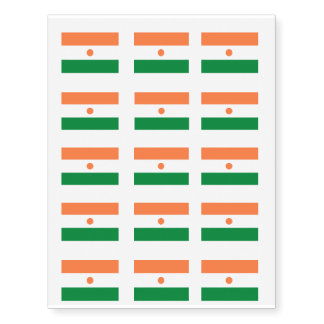 Niger Flag Temporary Tattoos
