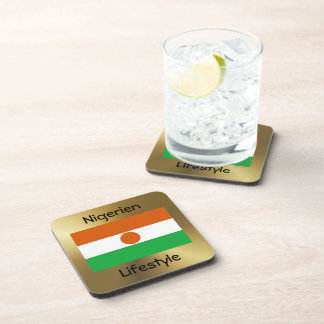 Niger Flag+Text Coaster