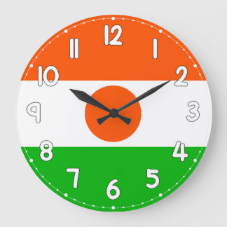 Niger Flag Wall Clock – Patriotic Home & Office De