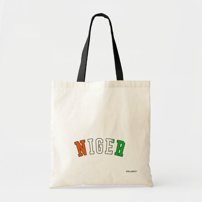 Niger in National Flag Colors Canvas Bag