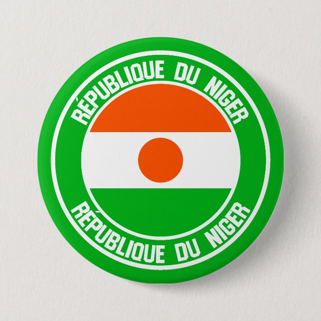 Niger  Round Emblem Button (Front)