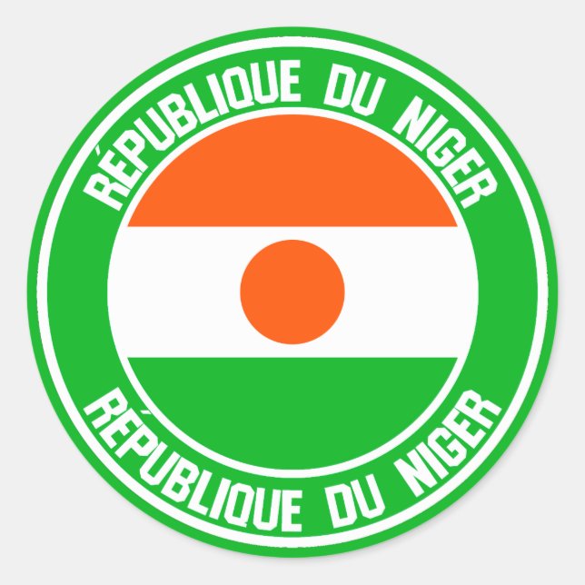 Niger  Round Emblem Classic Round Sticker (Front)