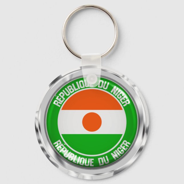 Niger  Round Emblem Keychain (Front)
