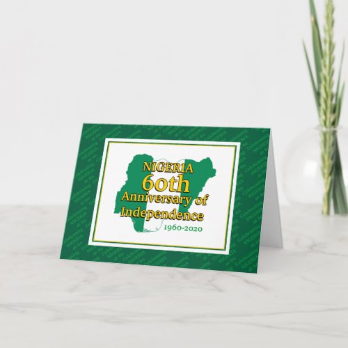 NIGERIA  60th Anniversary Independence  Nigerian Card