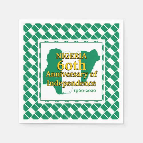 NIGERIA 60th Anniversary Independence  Nigerian Napkins