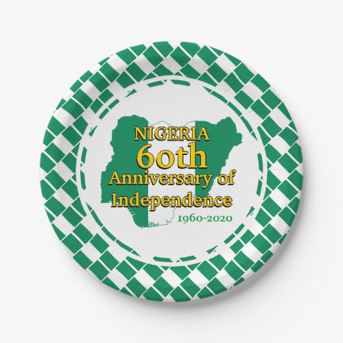 NIGERIA 60th Anniversary Independence  Nigerian Paper Plates