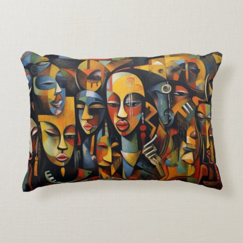 Nigeria Abstract Art African Art Accent Pillow