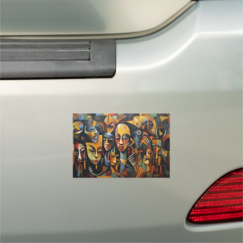 Nigeria Abstract Art African Art Car Magnet