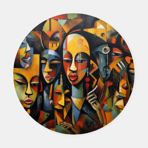 Nigeria Abstract Art African Art Coaster Set