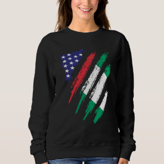 Nigeria American Grown Flag USA Patriot Heritage M Sweatshirt