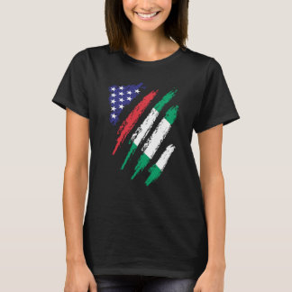 Nigeria American Grown Flag USA Patriot Heritage M T-Shirt