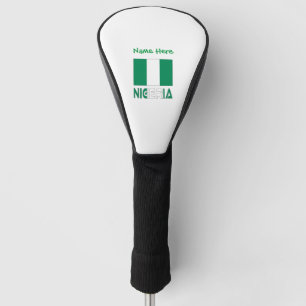 Nigeria and Nigerian Flag Green Personalization  Golf Head Cover