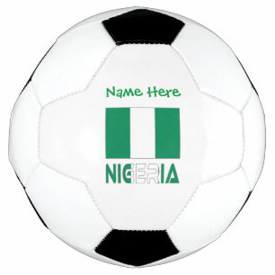 Nigeria and Nigerian Flag Green Personalization  Soccer Ball
