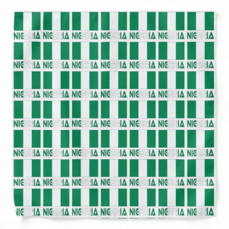 Nigeria and Nigerian Flag Tiled Bandana