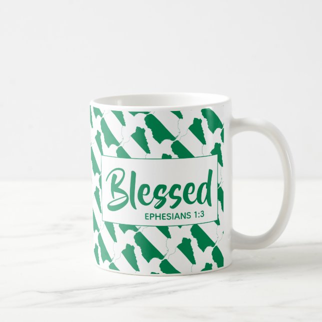 NIGERIA Blessed Ephesians Scripture Christian Coffee Mug (Right)