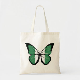 Nigeria Butterfly Flag Tote Bag