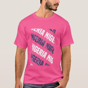 Nigeria Camo Pattern Purple Camouflage T-Shirt