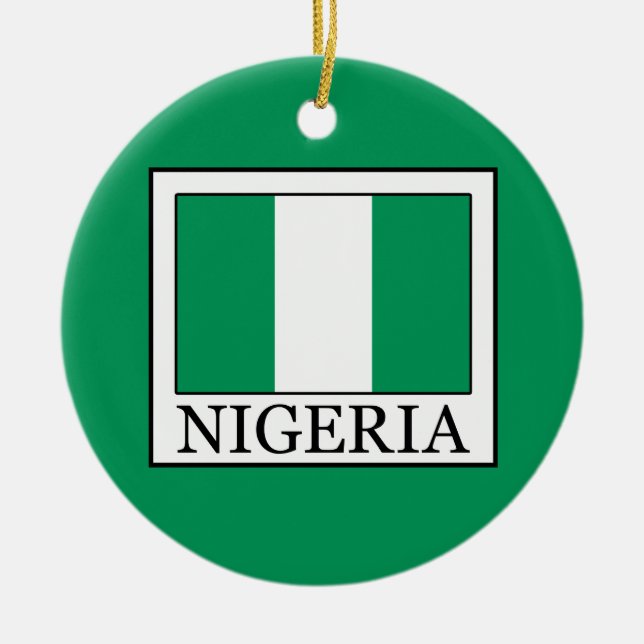 Nigeria Ceramic Ornament (Front)