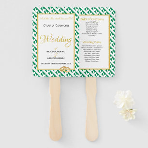 NIGERIA Christian Custom Wedding Programme Hand Fan