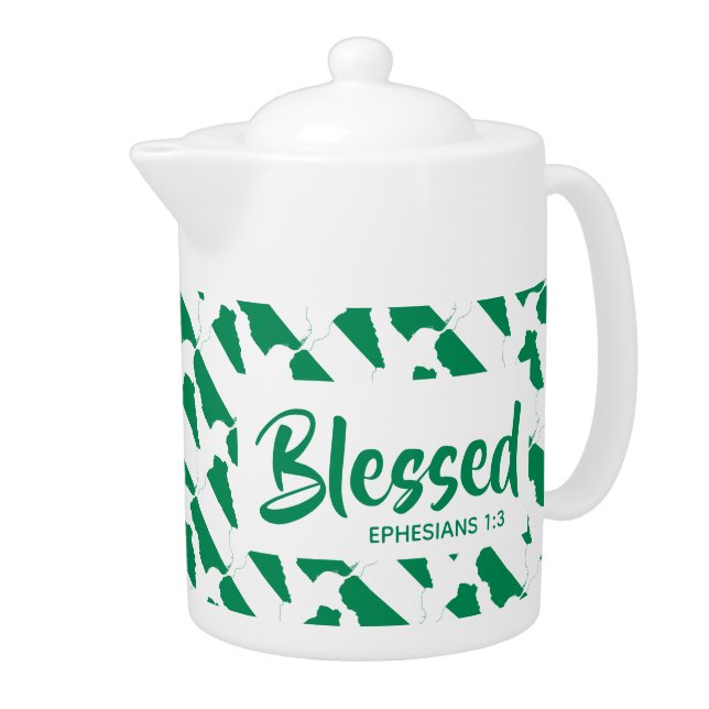 NIGERIA Christian Scripture Blessed MEDIUM Teapot (Right)