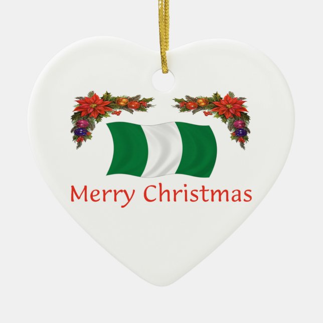 Nigeria Christms Ceramic Ornament (Front)