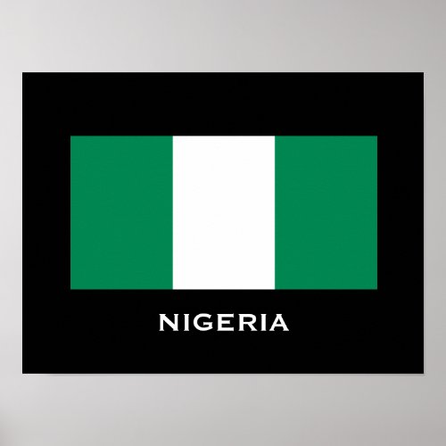 Nigeria Classic Flag Poster